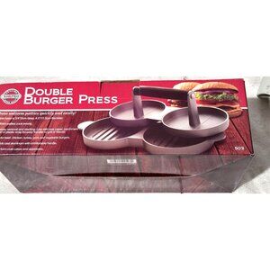 Norpro Double Burger Press Nonstick Cast Aluminum For Uniform Patties Cast Gift